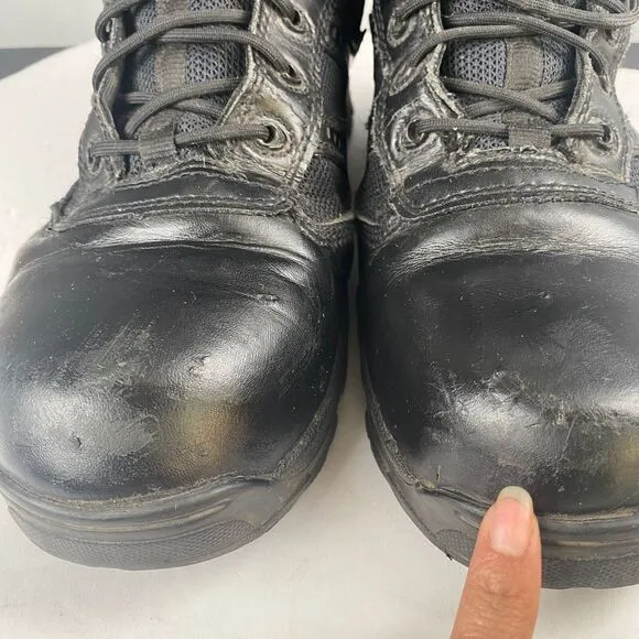 Thorogood BBP Waterproof Side-Zip Men's size 11 M Black Leather Tactical Boots