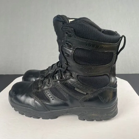 Thorogood BBP Waterproof Side-Zip Men's size 11 M Black Leather Tactical Boots