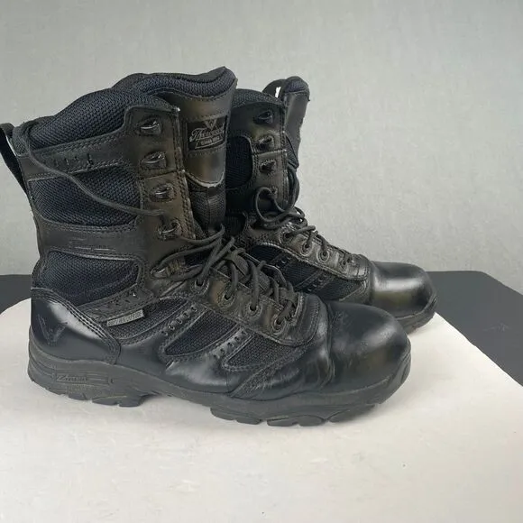 Thorogood BBP Waterproof Side-Zip Men's size 11 M Black Leather Tactical Boots