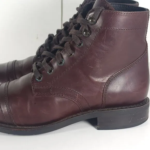 Thursday Boot Company Women's Captain US8 Brown Leather CapToe LaceUp Ankl Boots