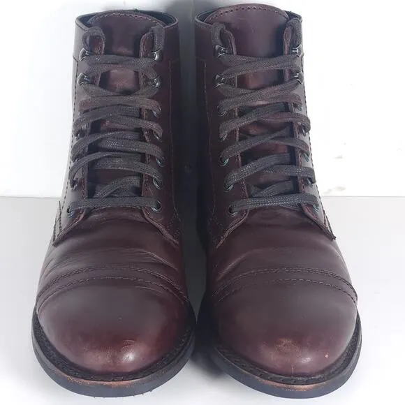 Thursday Boot Company Women's Captain US8 Brown Leather CapToe LaceUp Ankl Boots