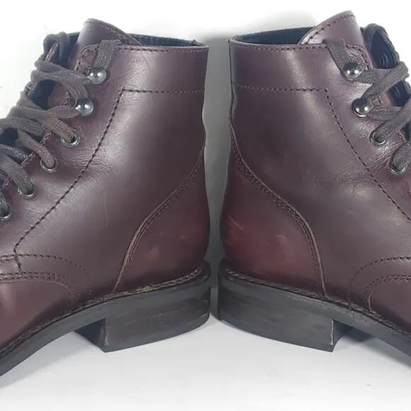 Thursday Boot Company Women's Captain US8 Brown Leather CapToe LaceUp Ankl Boots