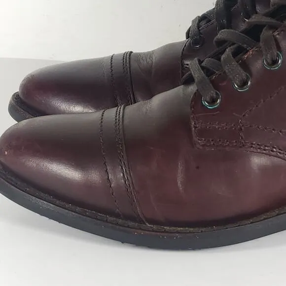 Thursday Boot Company Women's Captain US8 Brown Leather CapToe LaceUp Ankl Boots