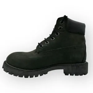 Timberland 12707 6&quot; Premium Waterproof Boots Shoes Dark Green/Black Youth 1 32.5