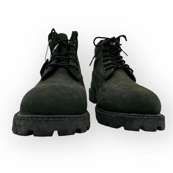 Timberland 12707 6&quot; Premium Waterproof Boots Shoes Dark Green/Black Youth 1 32.5