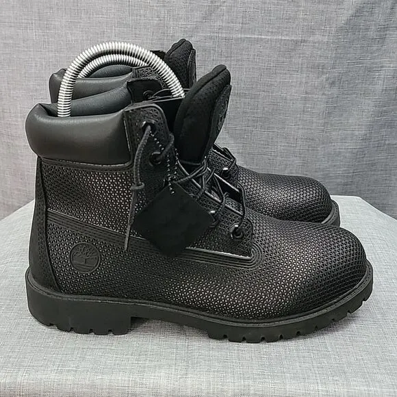 Timberland A14JW Reflective black waterproof Lace-up boots Boys 7