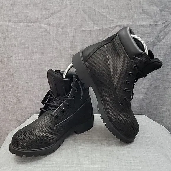 Timberland A14JW Reflective black waterproof Lace-up boots Boys 7