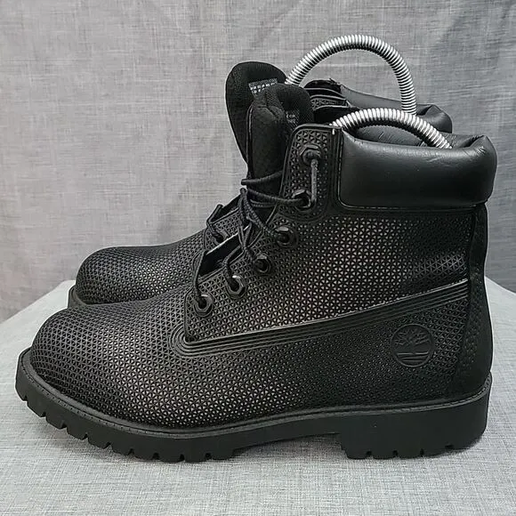 Timberland A14JW Reflective black waterproof Lace-up boots Boys 7