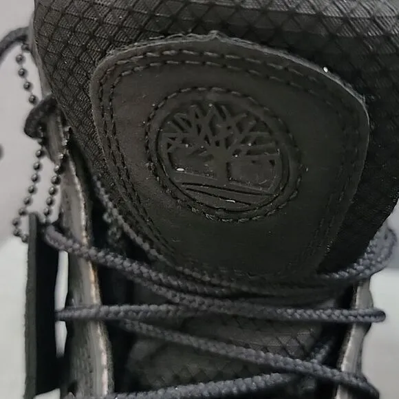 Timberland A14JW Reflective black waterproof Lace-up boots Boys 7