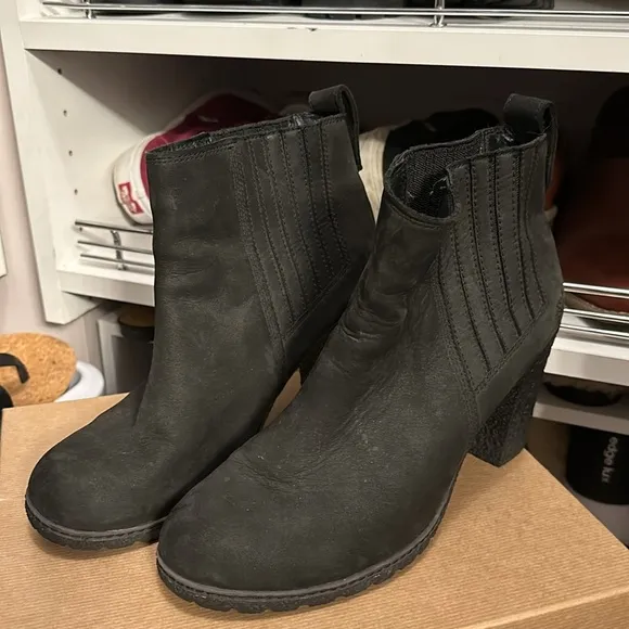 Timberland Black Suede Leather Ankle Boots ortholite boot