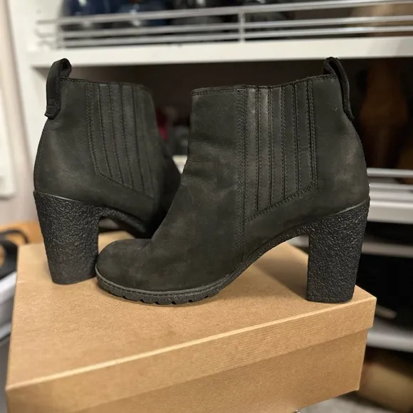 Timberland Black Suede Leather Ankle Boots ortholite boot