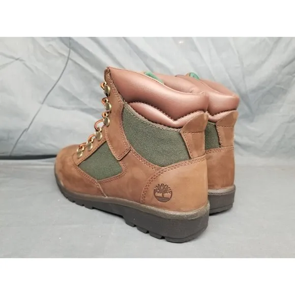 Timberland Boys Field Boot 6 Inch Waterproof Brown Green Size 5.5 NEW NO BOX!