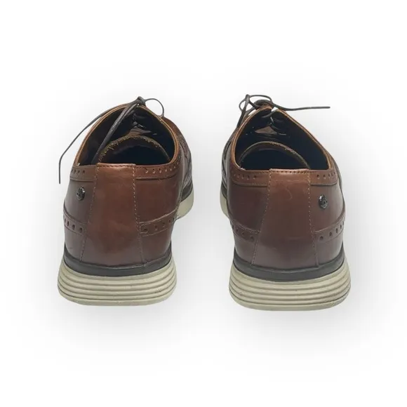 Timberland ✪ Brogue Oxford Wingtip Edgy Leather Lace Up Shoes ✪ Dark Tan Brown