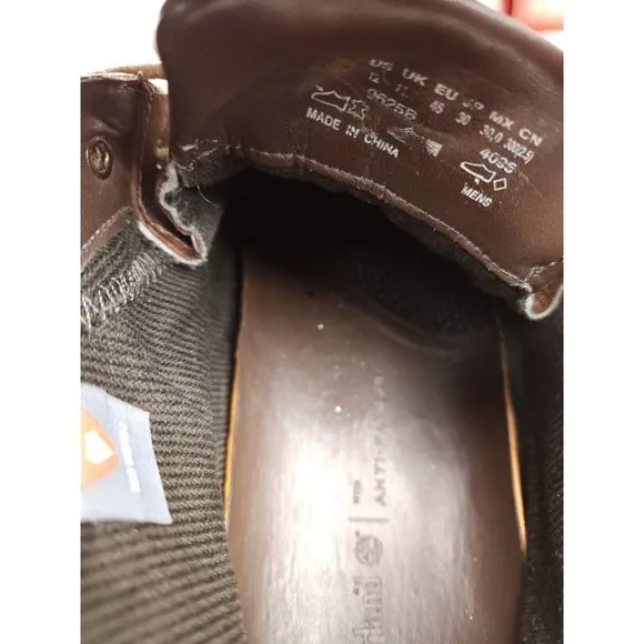 Timberland Brook Park Brown Leather Chukka Ankle Boots Mens US 12 M 9625B