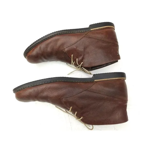 Timberland Brook Park Brown Leather Chukka Ankle Boots Mens US 12 M 9625B