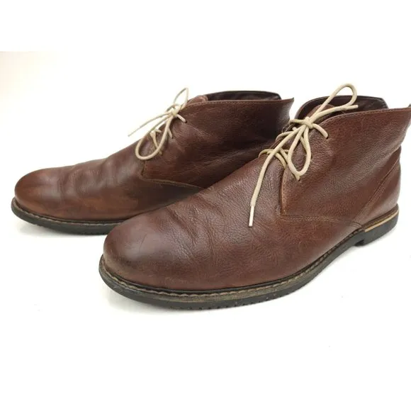 Timberland Brook Park Brown Leather Chukka Ankle Boots Mens US 12 M 9625B