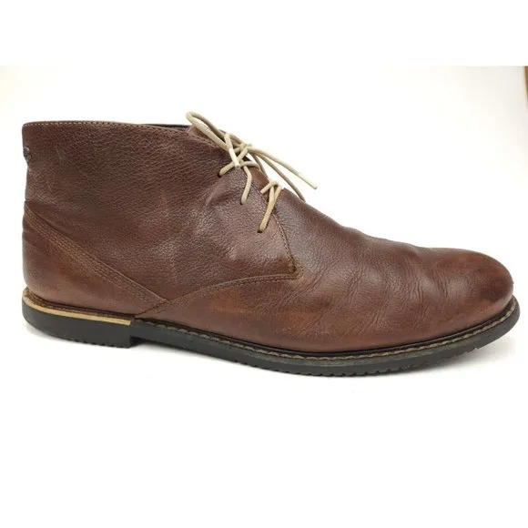 Timberland Brook Park Brown Leather Chukka Ankle Boots Mens US 12 M 9625B