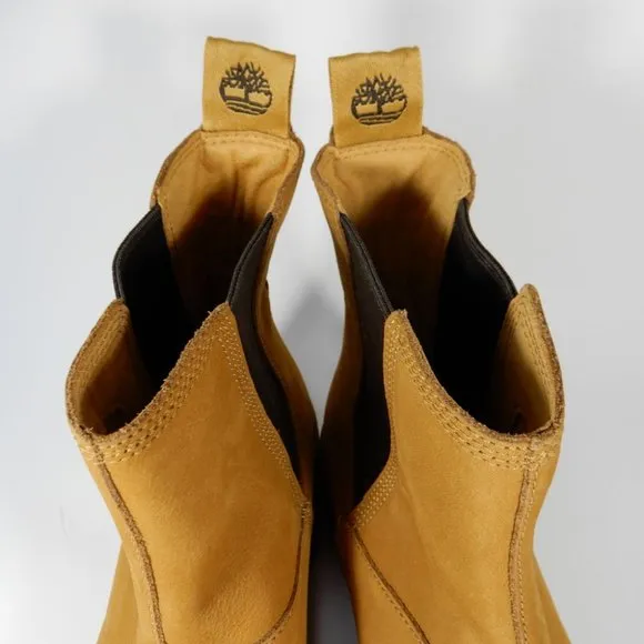 Timberland Carnaby Cool Chelsea BOOTS Size 9.5 Wheat Nubuck Lug Sole NEW