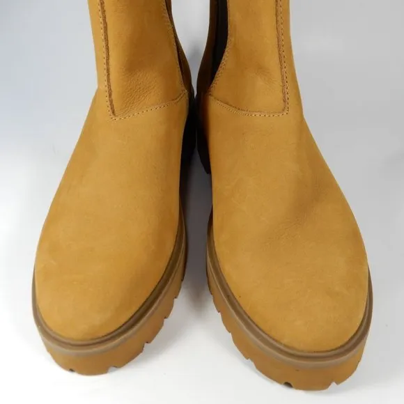 Timberland Carnaby Cool Chelsea BOOTS Size 9.5 Wheat Nubuck Lug Sole NEW