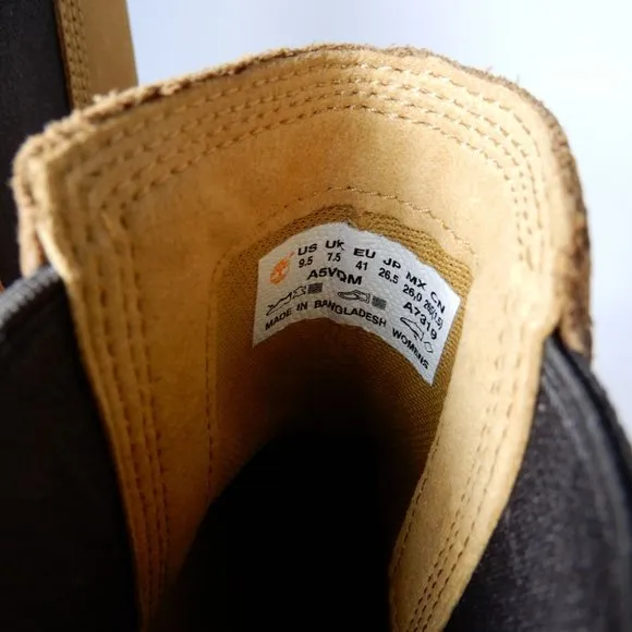 Timberland Carnaby Cool Chelsea BOOTS Size 9.5 Wheat Nubuck Lug Sole NEW
