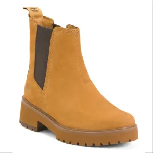 Timberland Carnaby Cool Chelsea BOOTS Size 9.5 Wheat Nubuck Lug Sole NEW