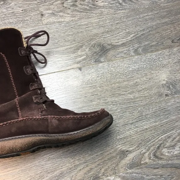 TIMBERLAND Fauna Lace Brown Leather Boots Size 6.5