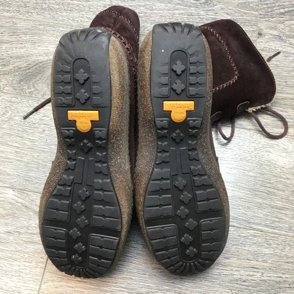 TIMBERLAND Fauna Lace Brown Leather Boots Size 6.5