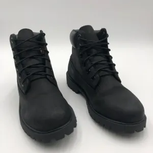 Timberland Jr Boys Black Suede Boots Size 5 Ankle 12907