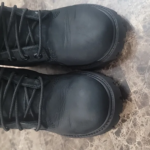 Timberland Kid's TD Premium 6-Inch Waterproof Boots Shoes - black Nubuck Sz. 10