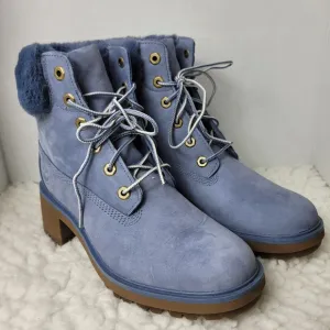 Timberland Kinsley 6-Inch Womens Waterproof Boots Size 9 Blue Suede A2HSA073
