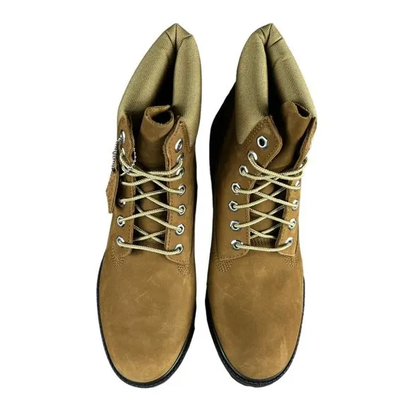 Timberland Men's 6&quot; Premium Medium Brown Olive Waterproof Boots Size 10 M