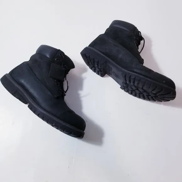 Timberland Mens size 10M 6&quot; Premium Waterproof Classic Black Leather Boots