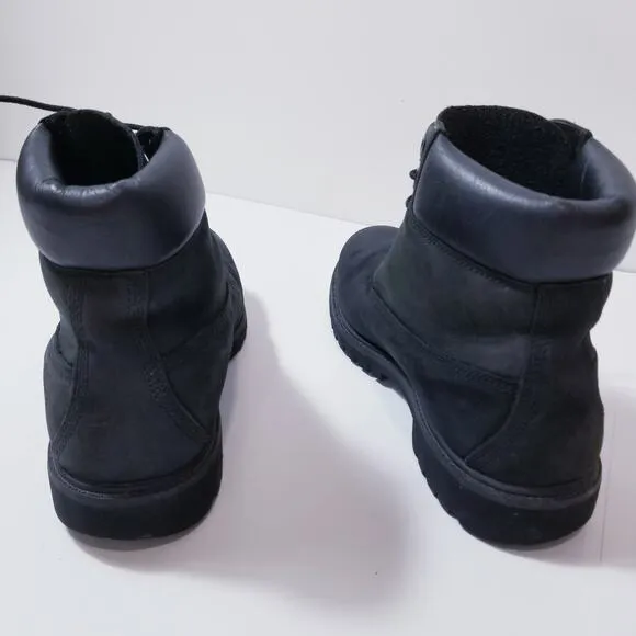 Timberland Mens size 10M 6&quot; Premium Waterproof Classic Black Leather Boots