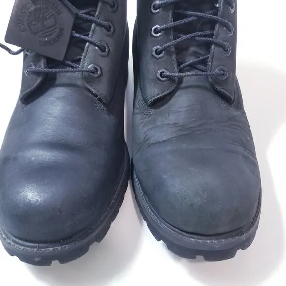 Timberland Mens size 10M 6&quot; Premium Waterproof Classic Black Leather Boots
