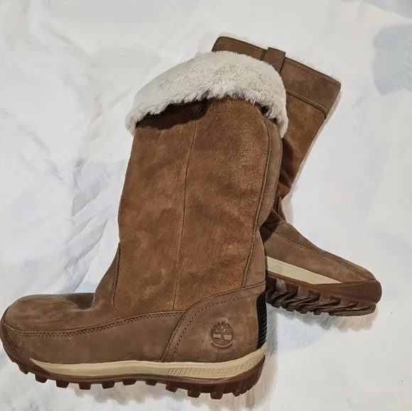 Timberland Tan MT. Hayes Waterproof Pull On Boots women's sz 8