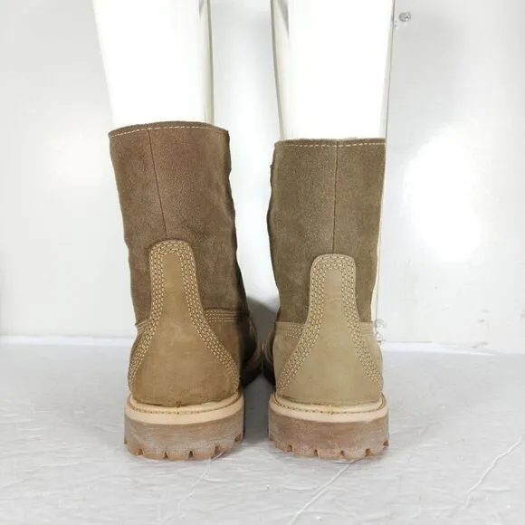 Timberland Women's Jayne US8M Brown Leather Fleece Lace Up Waterproof Boots