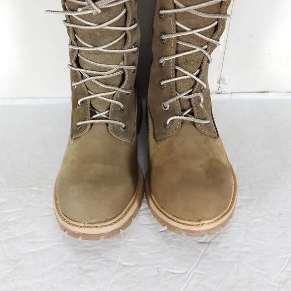 Timberland Women's Jayne US8M Brown Leather Fleece Lace Up Waterproof Boots