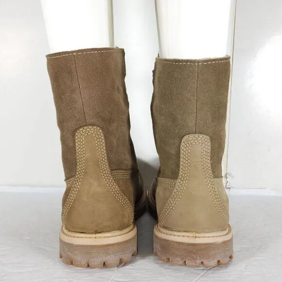 Timberland Women's Jayne US8M Brown Leather Fleece Lace Up Waterproof Boots