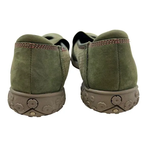 Timberland Womens Slip On Elastic Strap Mary Jane Sneaker Shoes Green Size 8.5M