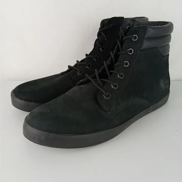 Timberland Women's SZ 10 Dausette Black Leather Ankle Sneaker Boots A34118