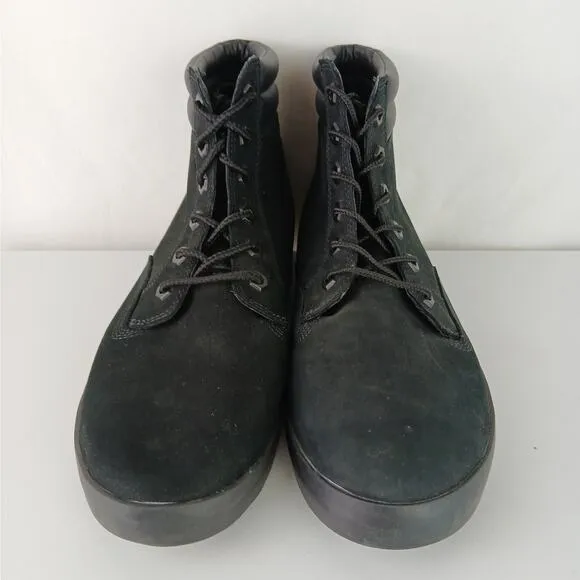 Timberland Women's SZ 10 Dausette Black Leather Ankle Sneaker Boots A34118
