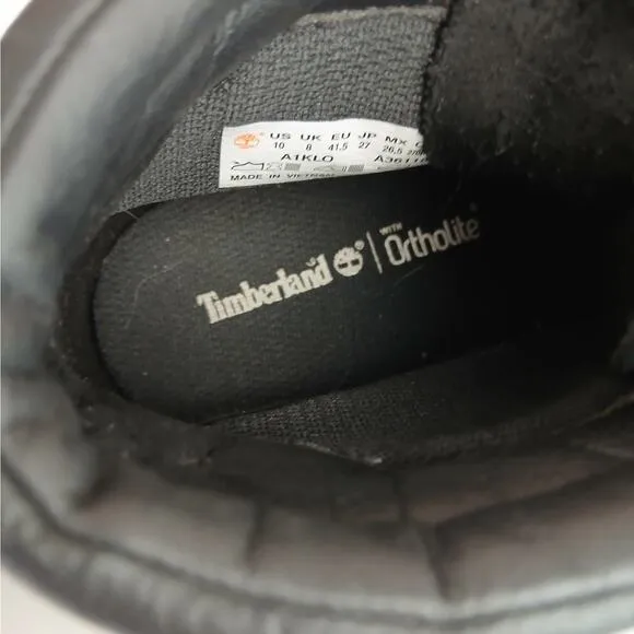 Timberland Women's SZ 10 Dausette Black Leather Ankle Sneaker Boots A34118