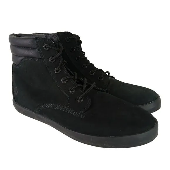 Timberland Women's SZ 10 Dausette Black Leather Ankle Sneaker Boots A34118