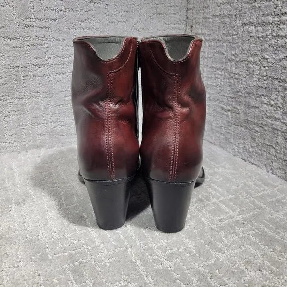 To Boot New York Elena Women's Size 11M US Burgundy Leather Ankle Bootie Boots
