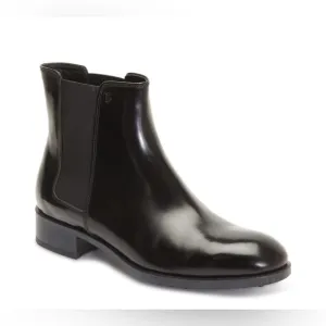 TOD’S Black Patent Leather Chelsea Ankle Boots