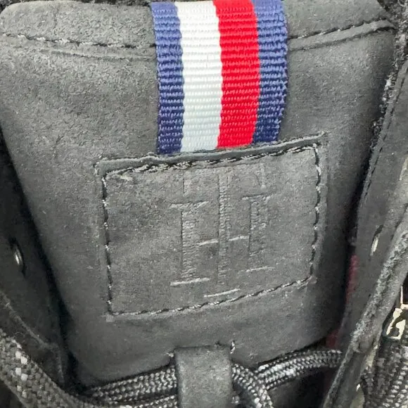 Tommy Hilfiger Black Waterproof Winter Duck Boots 9Sherpa Lining &amp; Rubber Soles