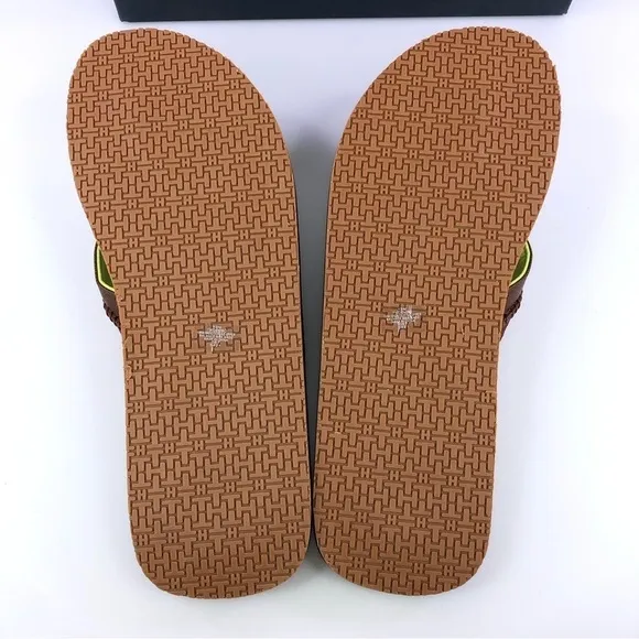 Tommy Hilfiger Dembo Mens Flip Flop Sandals Size 13 Brown Stylish &amp; Comfortable