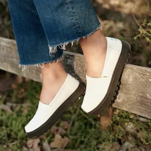 Toms Lug-Sole Alpagarta White Canvas Slip-On Sneakers Size W8