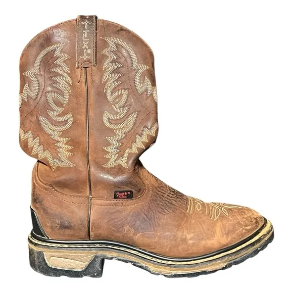 Tony Lama 7.5 TLX Western Work Boots Durable Comfortable Rugged Cowboy Workwear