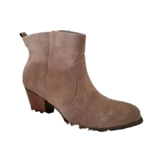 Torrid b brn pu western hl btie ankle boots